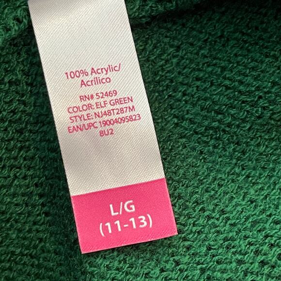 No Boundaries Santa's Helper Hoodie w/ Christmas Tree Hood Sweater Dress Size L - Picture 4 of 4